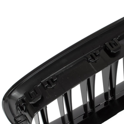 BMW 5 F07 GT 09-17 headlight grilles (kidneys) left + right set BLACK GLOSSY DOUBLE BAR