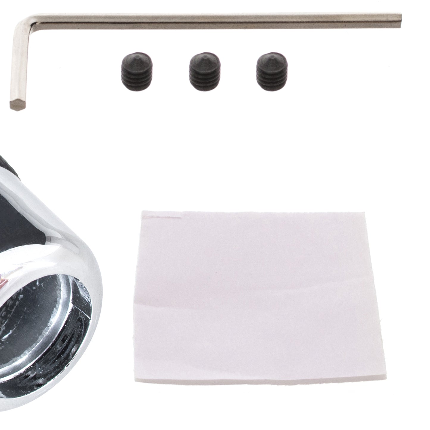 UNIVERSAL gear knob BLACK LEATHER + CHROME + 5 AND 6 SPEED EMBLEMS SET