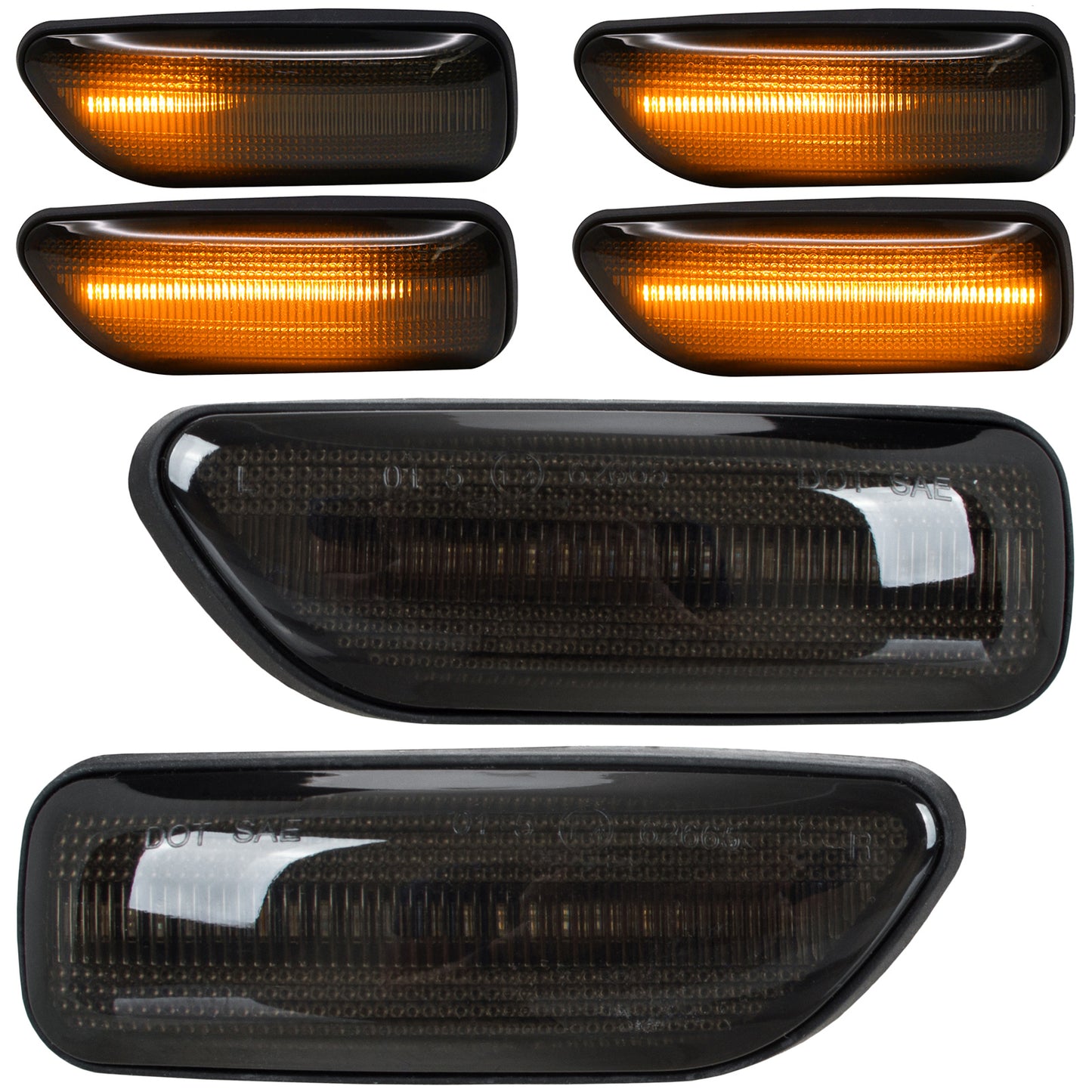 Volvo S60 I S80 I V70 II XC70 I XC90 I LED SMOKED DYNAMIC Side Indicators 2 pcs. SET