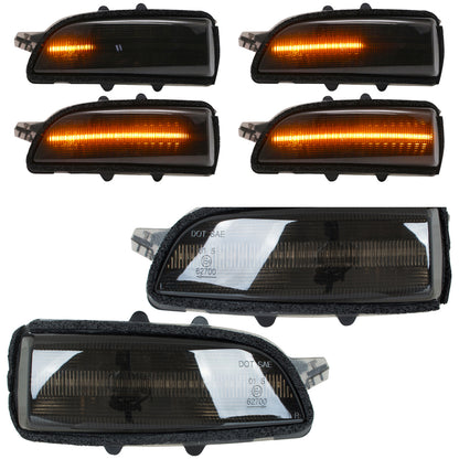 Volvo V70 II 99-07 mirror indicator left + right SMOKED DYNAMIC LED 2 pcs. SET