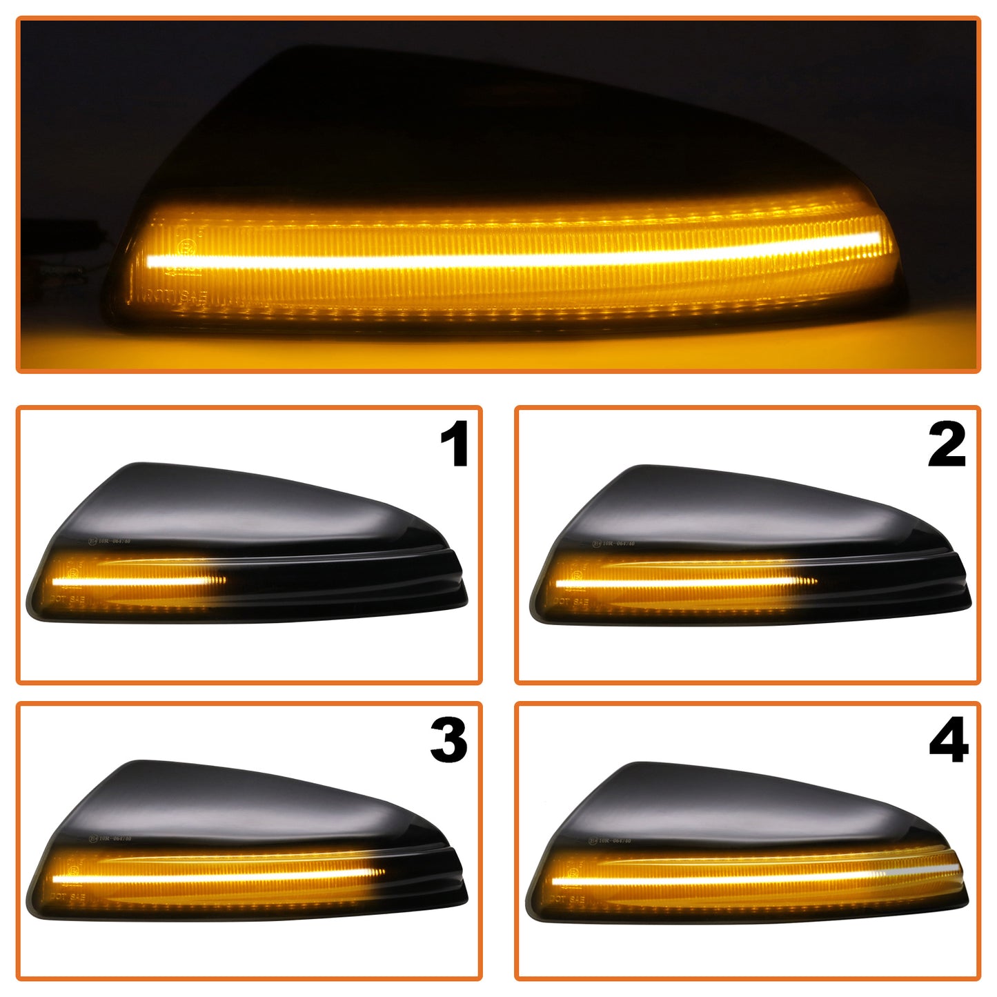 Mercedes Vito W639 03-10 left + right SMOKED DYNAMIC LED mirror indicator 2 pcs SET