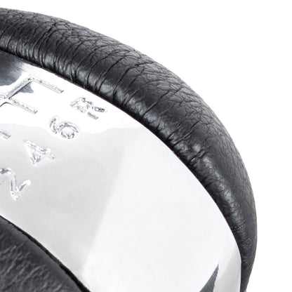 Nissan Navara D40 05-13 gałka zmiany biegów 6 BIEGÓW CZARNA EKOSKÓRA + CHROM + SILVER