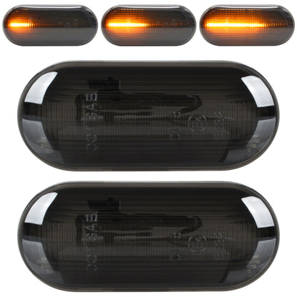 Ford C-MAX Fiesta MK6 Focus C-MAX Focus MK2 Fusion Galaxy MK1 LED Dynamic Smoked Side Indicators 2 pcs. Set