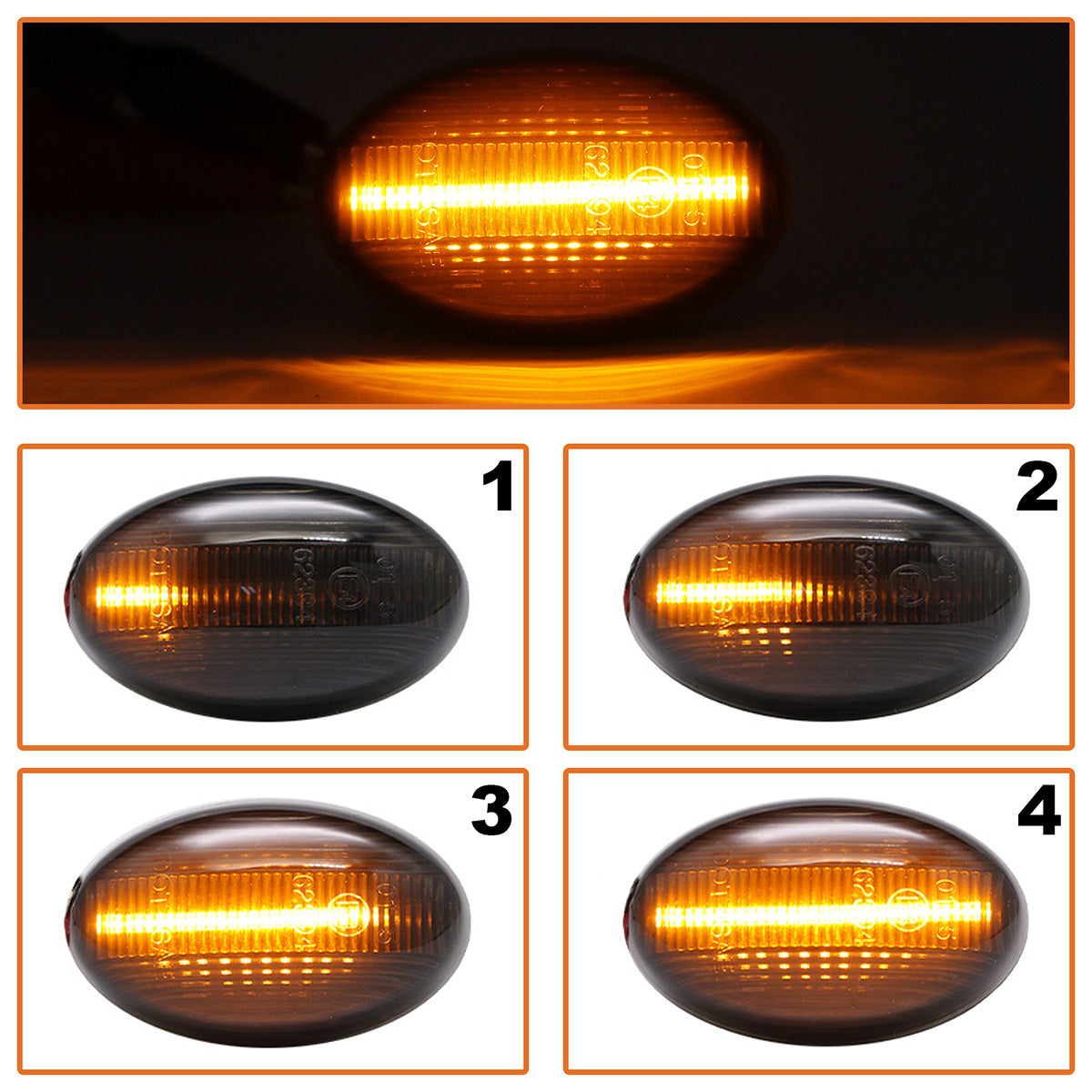 Smart Fortwo 450 98-07 LED Smoked Dynamic Side Indicator 2 pcs. Set