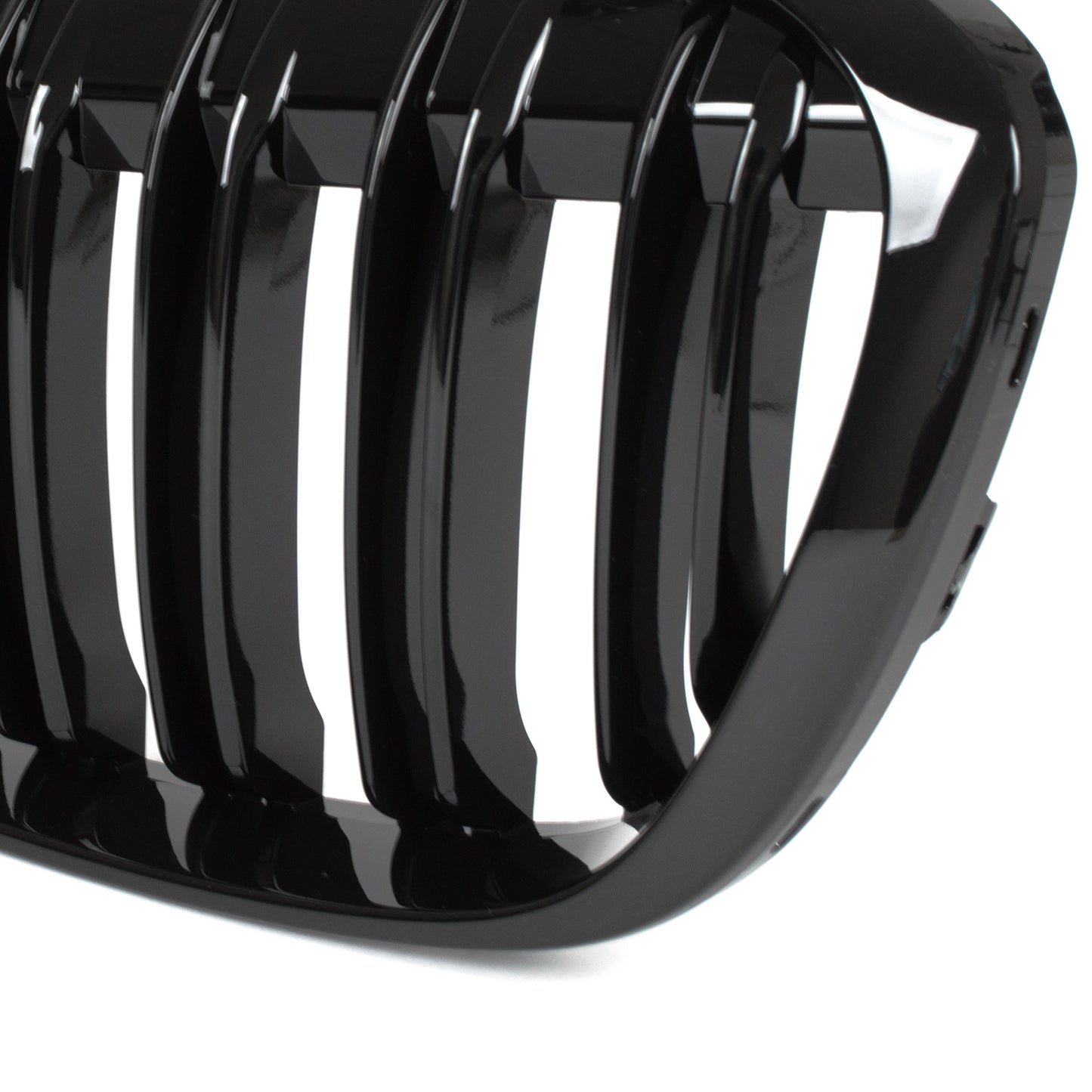 BMW X1 F48 15-19 Grille (Kidneys) Left + Right Set BLACK GLOSSY DOUBLE BAR