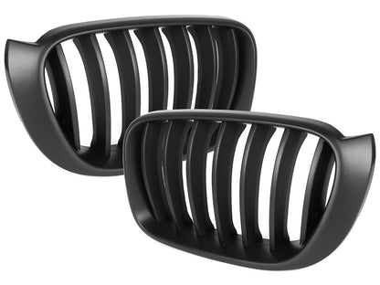 BMW X3 F25 X4 F26 14-17 grilles between headlights (kidneys) left + right set BLACK MAT