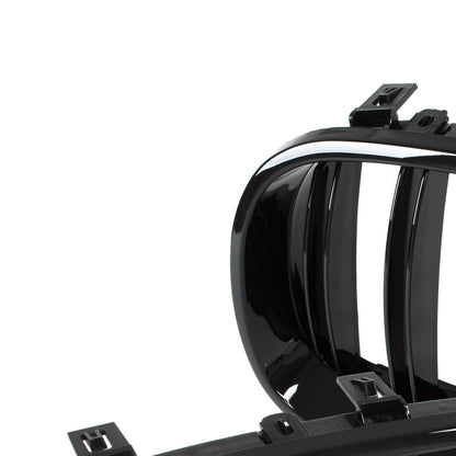 BMW 5 E60 / E61 03-10 grilles between headlights (kidneys) left + right set BLACK GLOSSY DOUBLE BAR