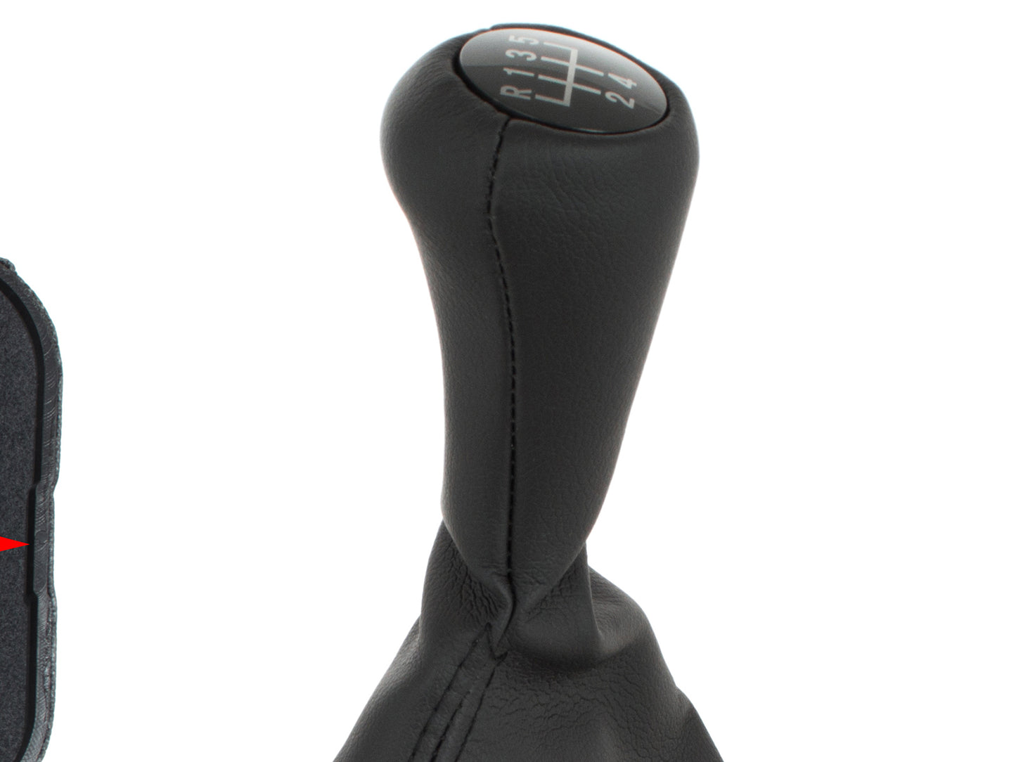 BMW 3 E36 90-00 BLACK ECO-LEATHER gear knob + gaiter with frame 5 SPEED