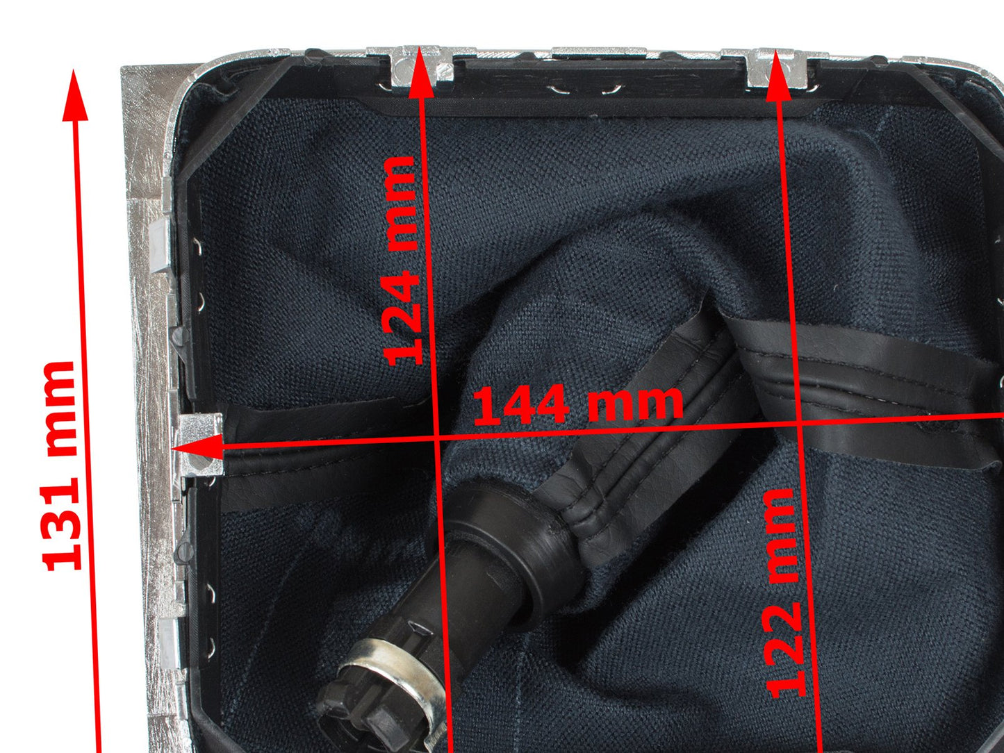 VW Passat CC 08-12 gałka zmiany biegów CZARNA + mieszek CZARNY z ramką CHROM 6 BIEGÓW