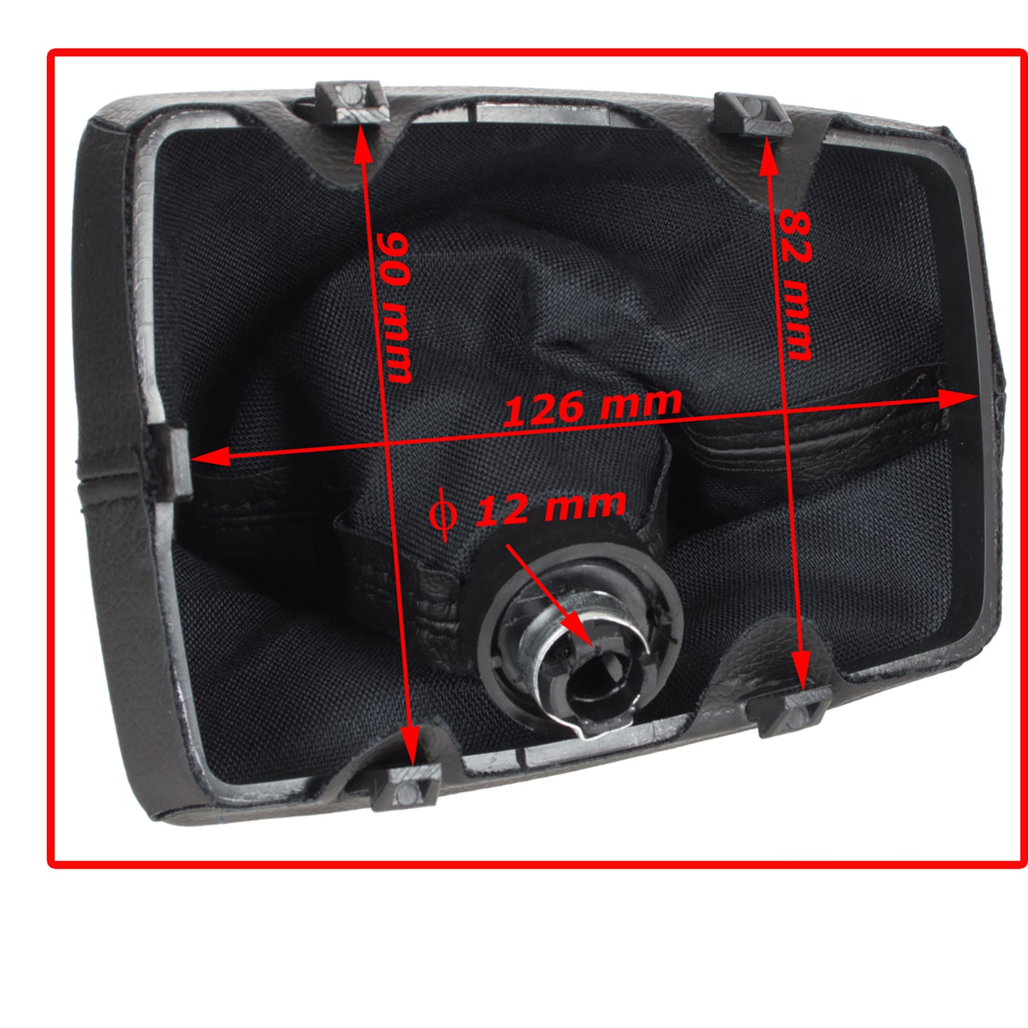 Audi A4 B8 07-15 Gear Knob BLACK + CHROME 6 SPEED + BLACK GAITER WITH BLACK STITCHING