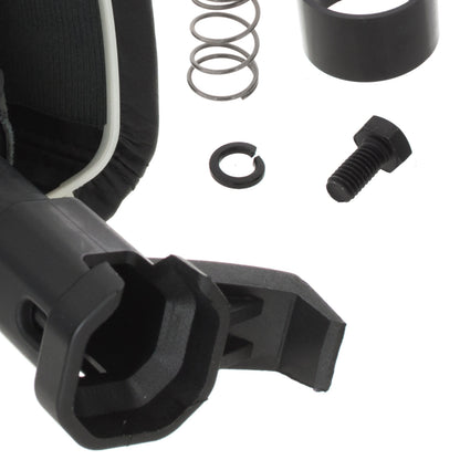 Mercedes Vito / V-Class W447 2014- gear knob BLACK + SILVER + BLACK gaiter with frame WHITE 6-SPEED DIAGRAM
