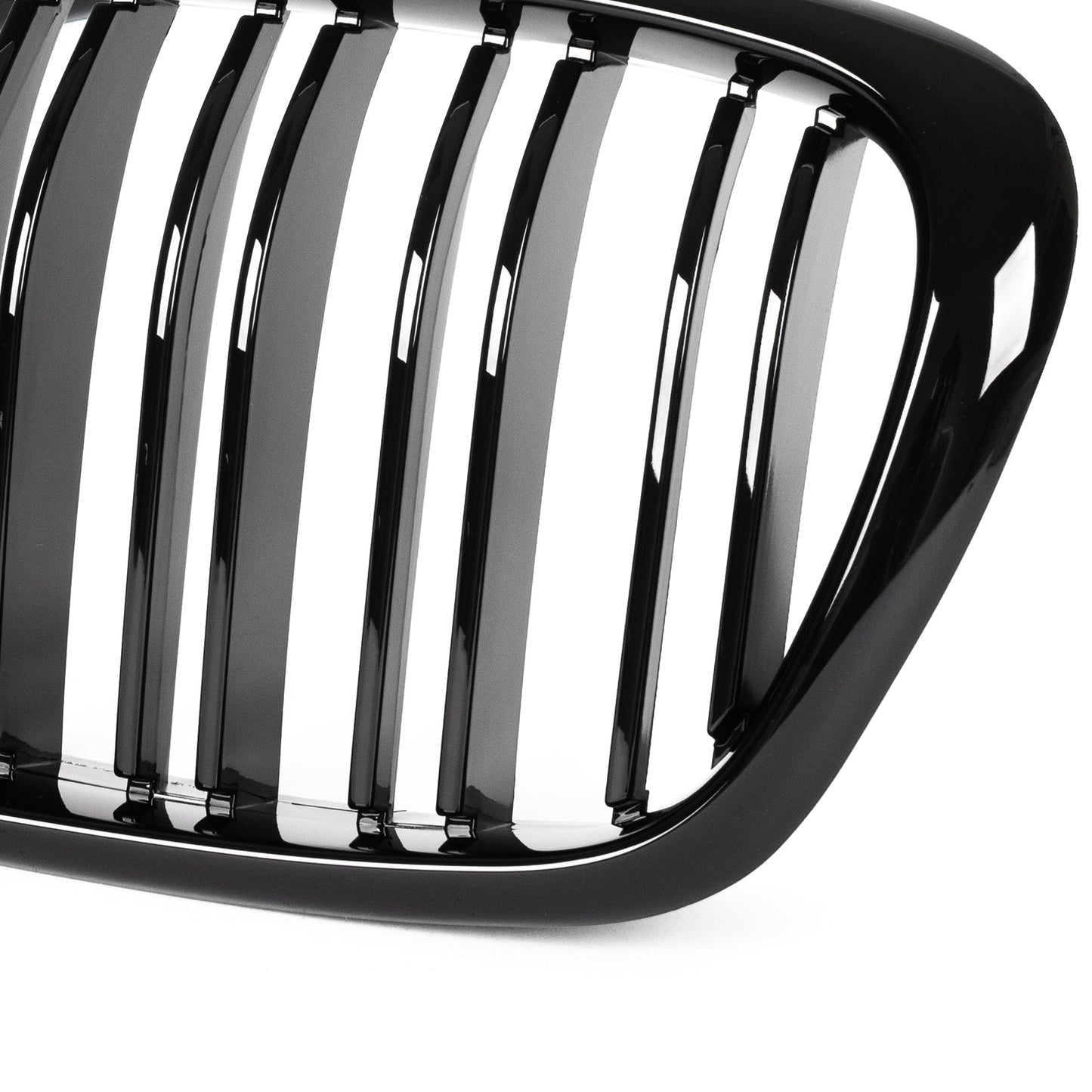 BMW 5 E39 95-03 SEDAN / ESTATE grilles (kidneys) left + right set BLACK GLOSSY DOUBLE BAR