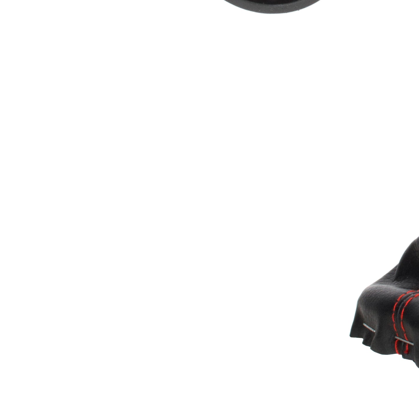 Audi A3 I 8L 96-03 gear knob BLACK + BLACK GAITER with RED STITCHING RED RING 5 GEARS REVERSE AT THE BOTTOM