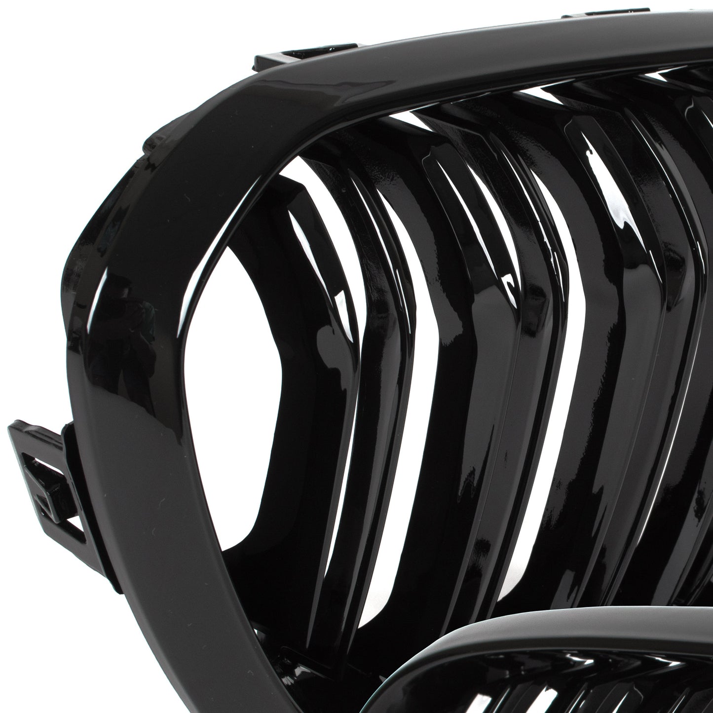 BMW 1 F21 15-18 grilles between headlights (kidneys) left + right set BLACK GLOSSY DOUBLE BAR