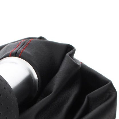 Audi A3 I 8L 96-03 gear knob BLACK + BLACK GAITER with RED STITCHING RED RING 5 GEARS REVERSE AT THE BOTTOM