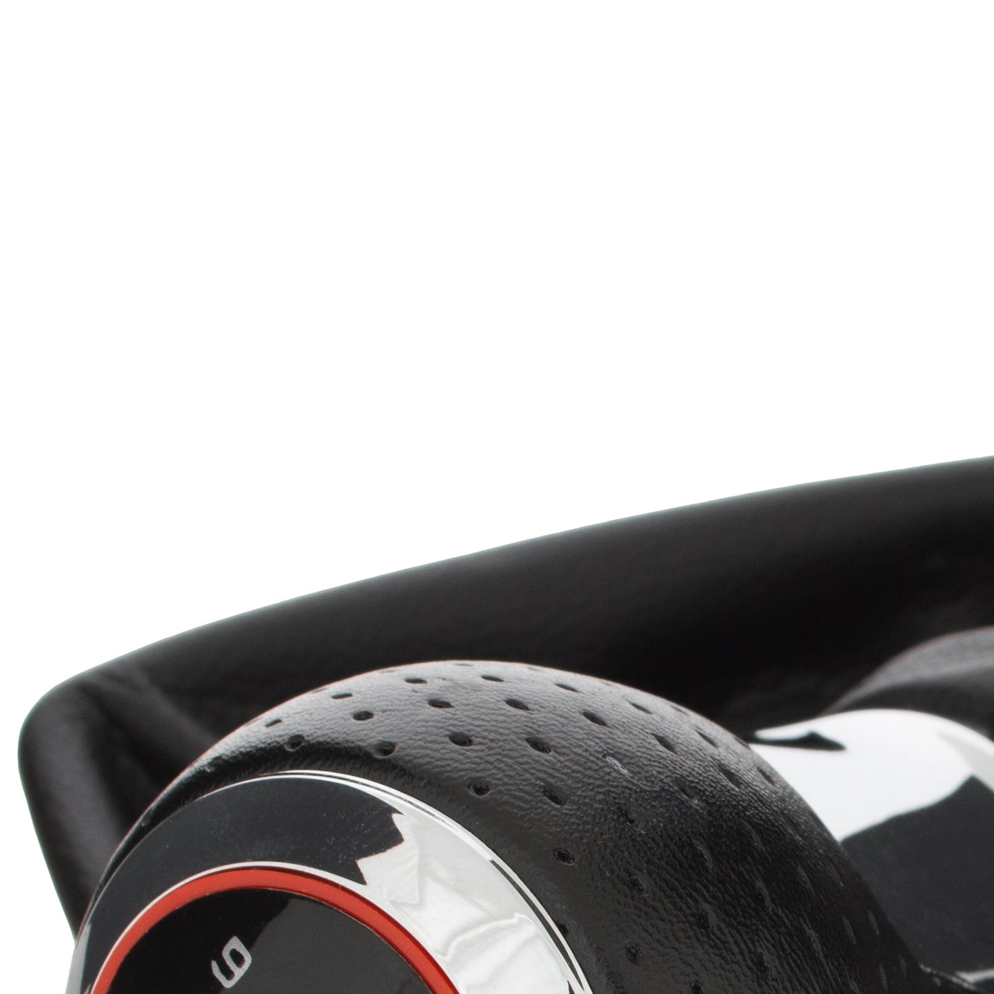 Audi A5 8T 07-16 Gear knob BLACK + CHROME 6 SPEED + GAITER BLACK WITH BLACK STITCHING