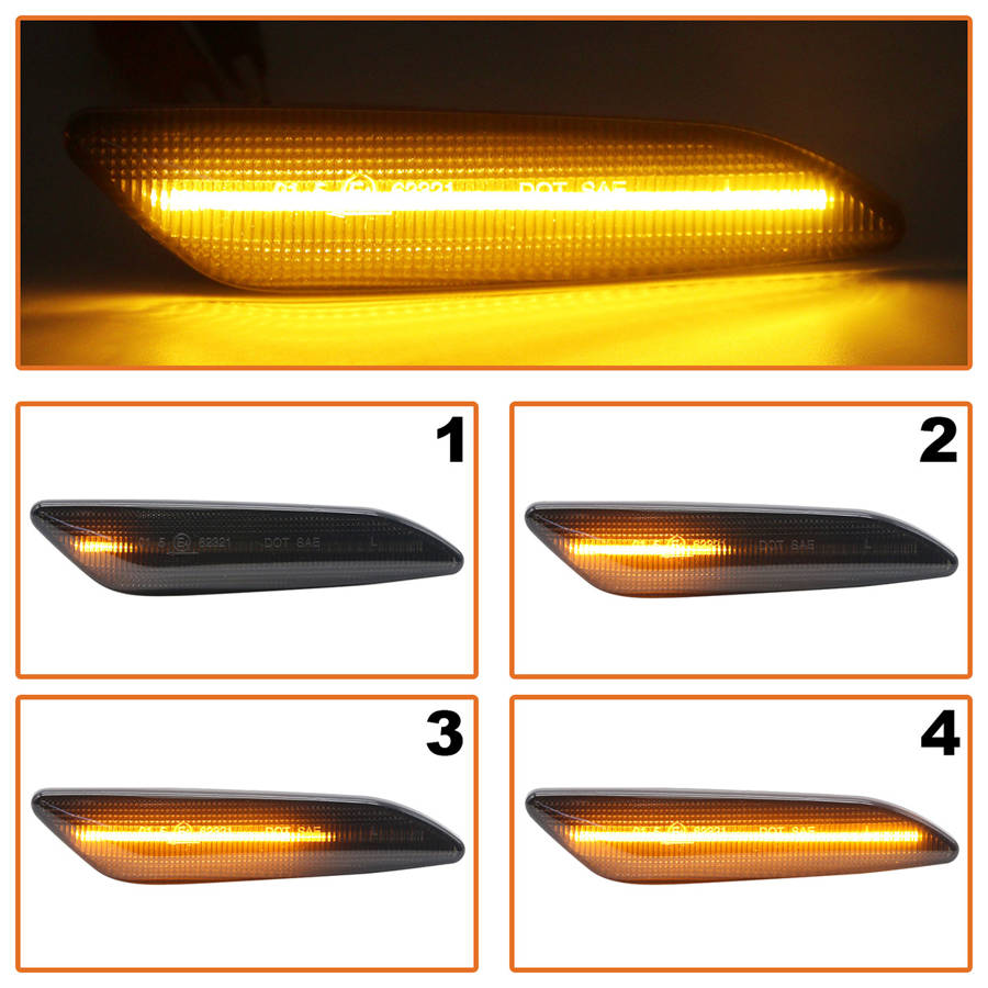 Fiat Tipo 2015- LED SMOKED DYNAMIC side indicators 2 pcs. SET