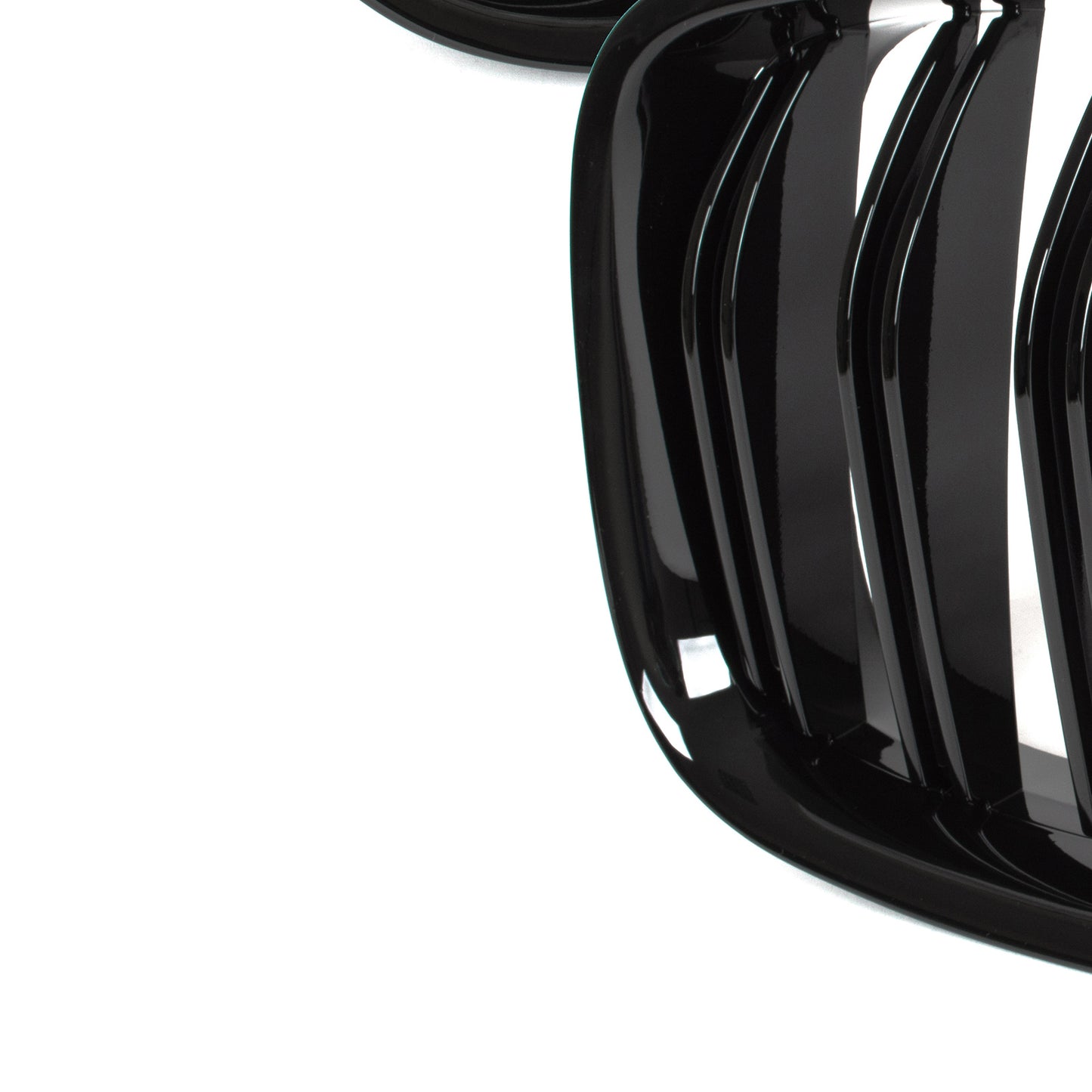 BMW 5 F07 GT 09-17 headlight grilles (kidneys) left + right set BLACK GLOSSY DOUBLE BAR
