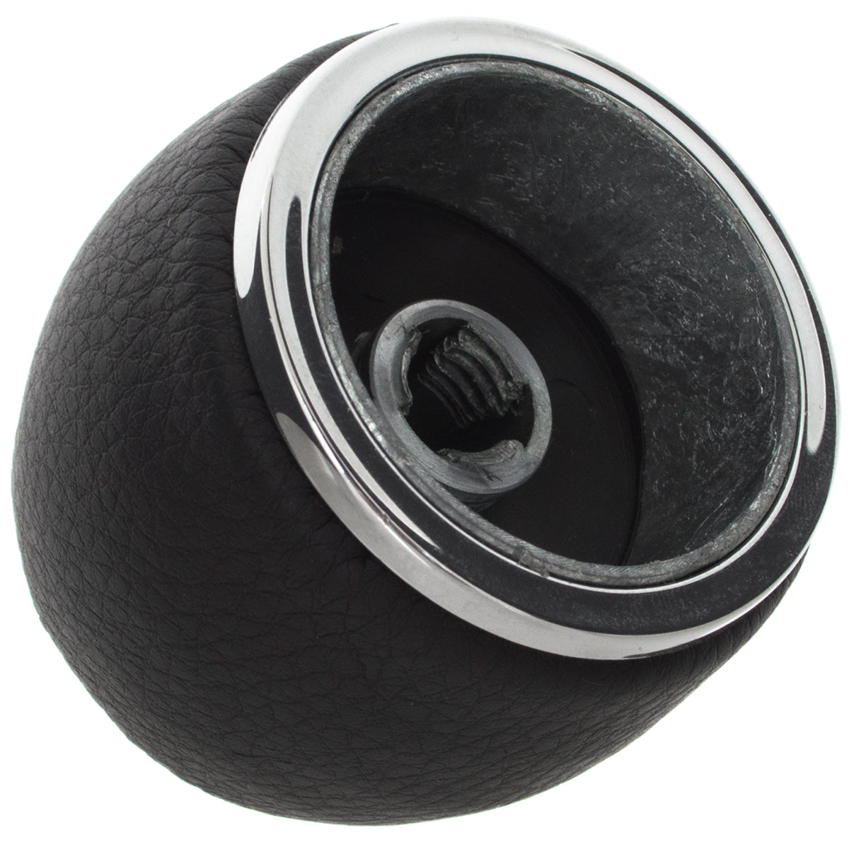 Alfa Romeo Mito 2008 - Gear knob BLACK ECO-LEATHER + CHROME 6 SPEEDS