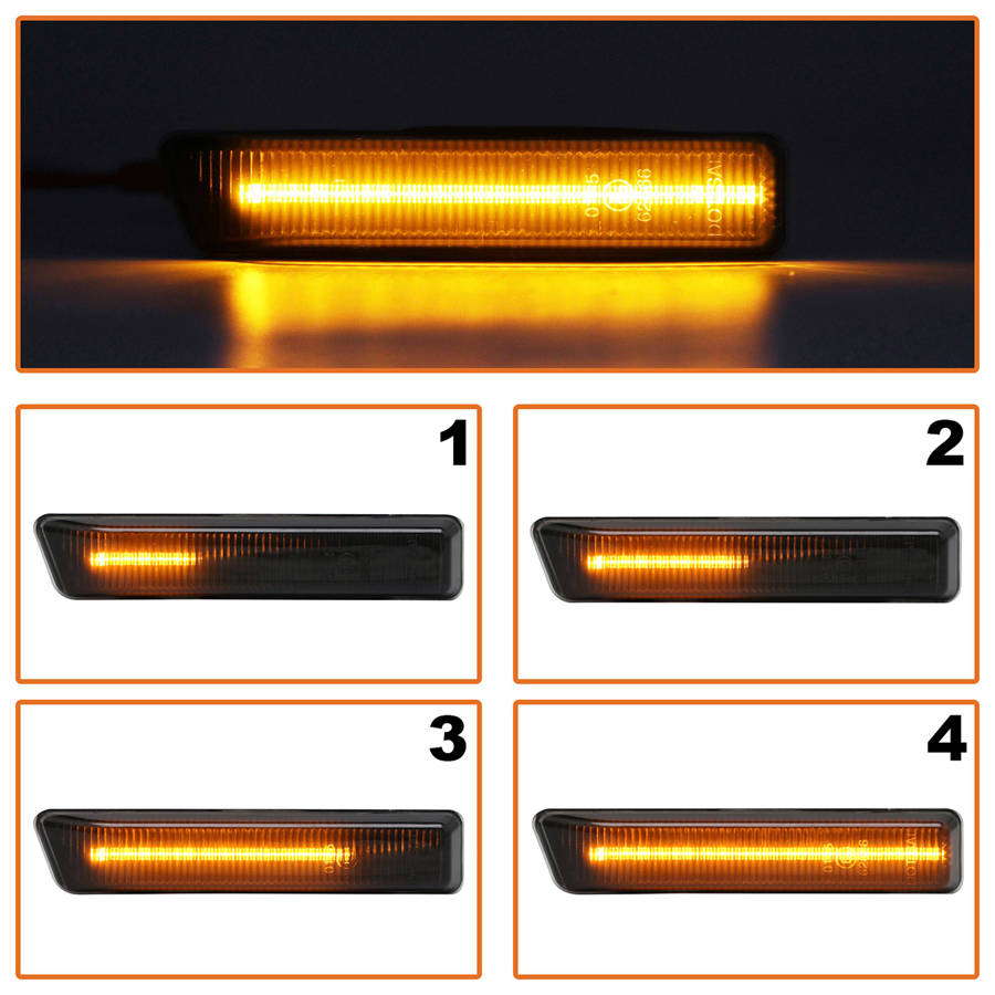 BMW 3 E36 FL 96-99 LED DYNAMIC SMOKED side indicators 2 pcs set