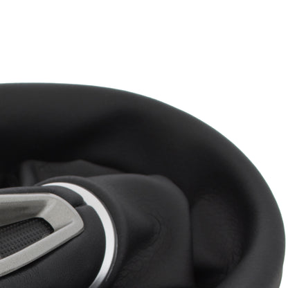 Seat Leon II 05-13 BLACK ECO-LEATHER gear knob + gaiter with frame 5-SPEED