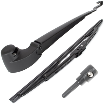 Seat Leon I 99-06 rear wiper arm + blade WITH WASHER JET HOLE + rear window washer nozzle COMPLETE
