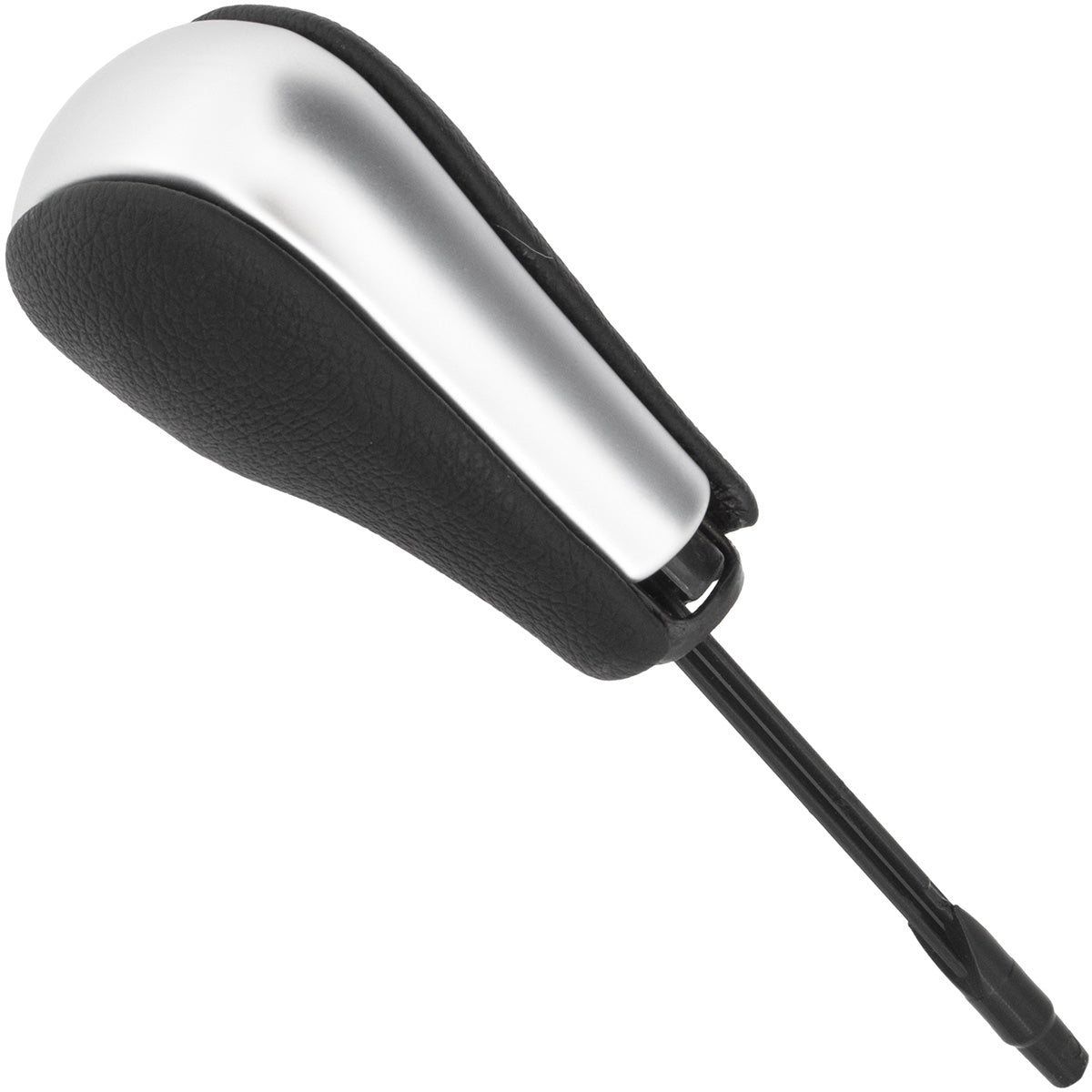 BMW 1 E81 E82 E87 E88 AUTOMATIC gear knob BLACK + SILVER - LONG SELECTOR