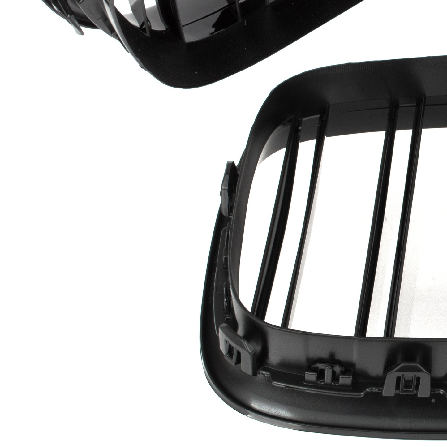 BMW 5 F07 GT 09-17 headlight grilles (kidneys) left + right set BLACK GLOSSY DOUBLE BAR