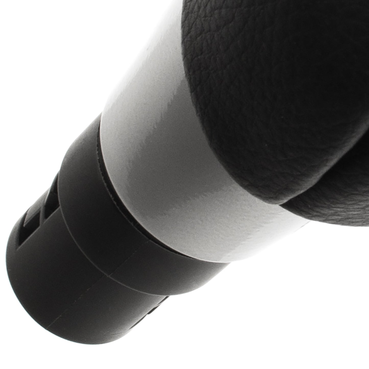 Volvo S80 06-16 gear knob BLACK ECO-LEATHER / SILVER NO SCHEME