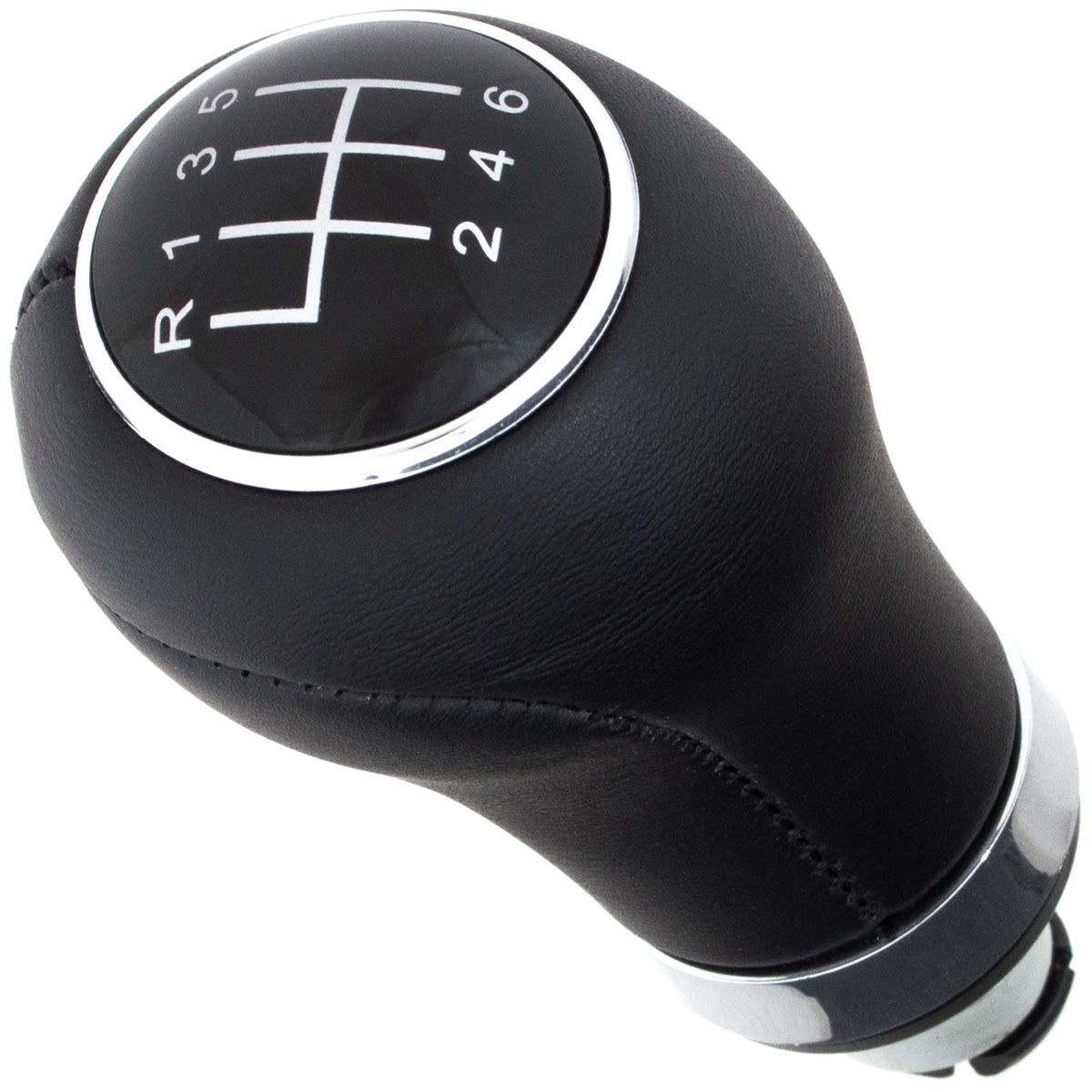 Audi A1 A2 A3 A4 A5 A6 Q3 Q5 gear knob BLACK + CHROME 6 SPEED