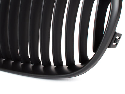 BMW 1 E81 E82 E87 E88 07-11 grilles (kidneys) left + right set BLACK MATTE