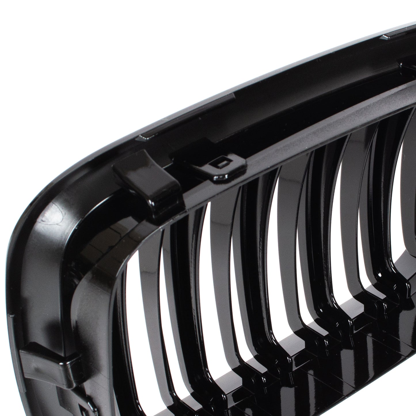 BMW 3 E46 98-01 SEDAN / WAGON dummy grilles (kidneys) left + right set BLACK GLOSSY DOUBLE BAR