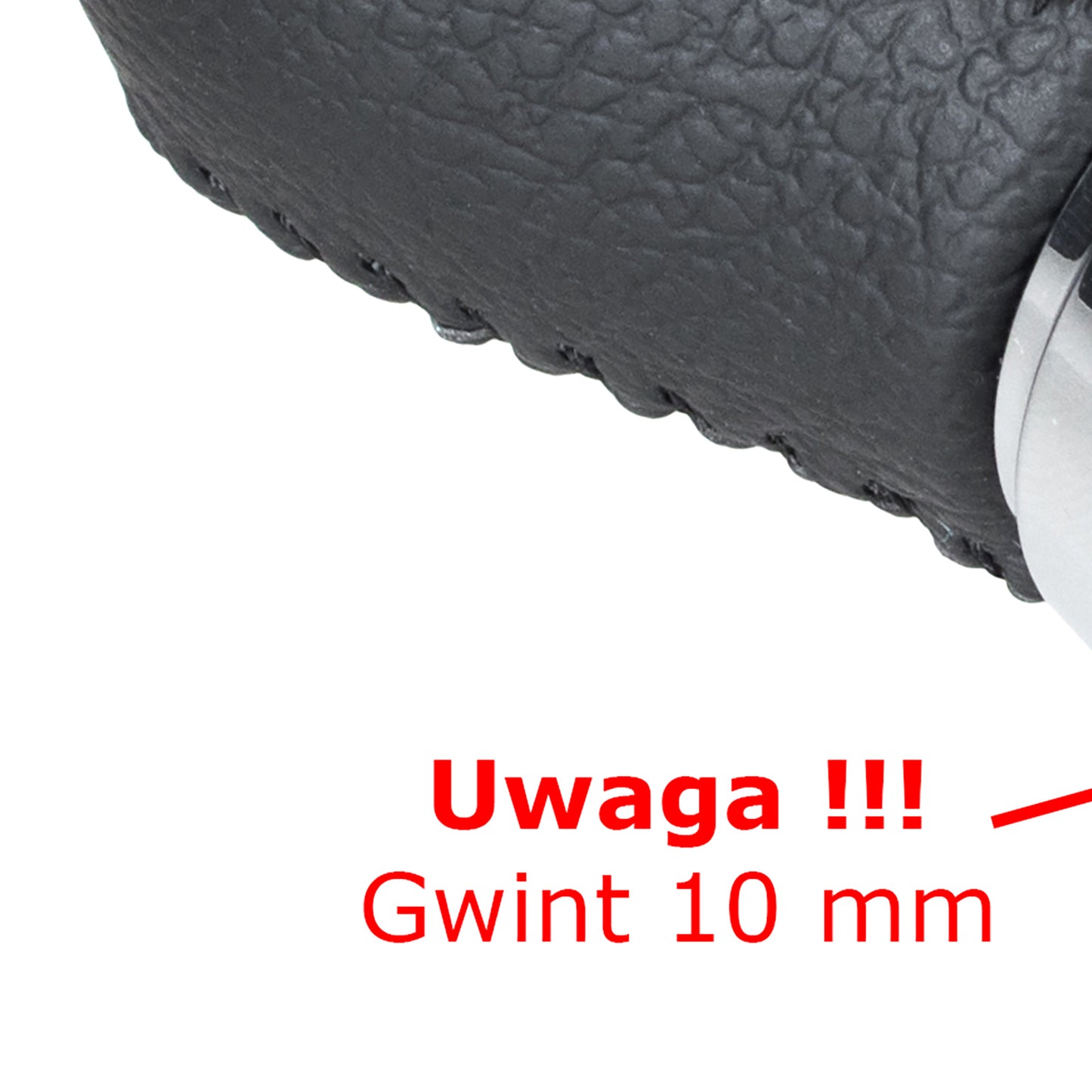 Mazda 5 05-10 gear knob BLACK LEATHER 5 SPEED 10 MM