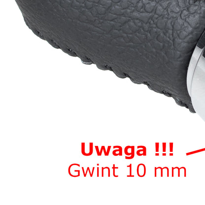 Mazda 5 05-10 gear knob BLACK LEATHER 5 SPEED 10 MM