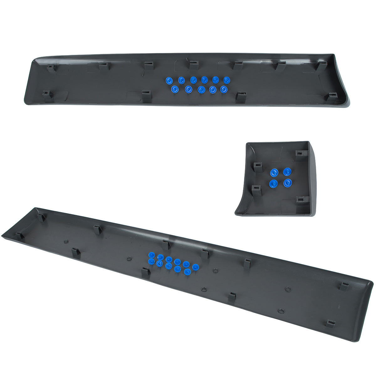 Renault Trafic II 01-13 right front door strip + right side strip FOR THE PILLAR behind the door + right sliding side door 3 pcs. SET