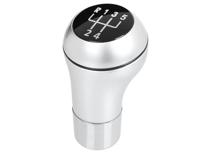 BMW E39 E46 E53 E60 E61 E81 E82 E83 E85 E87 E90 E91 E92 E93 Gear knob SILVER+CHROME 5 SPEEDS