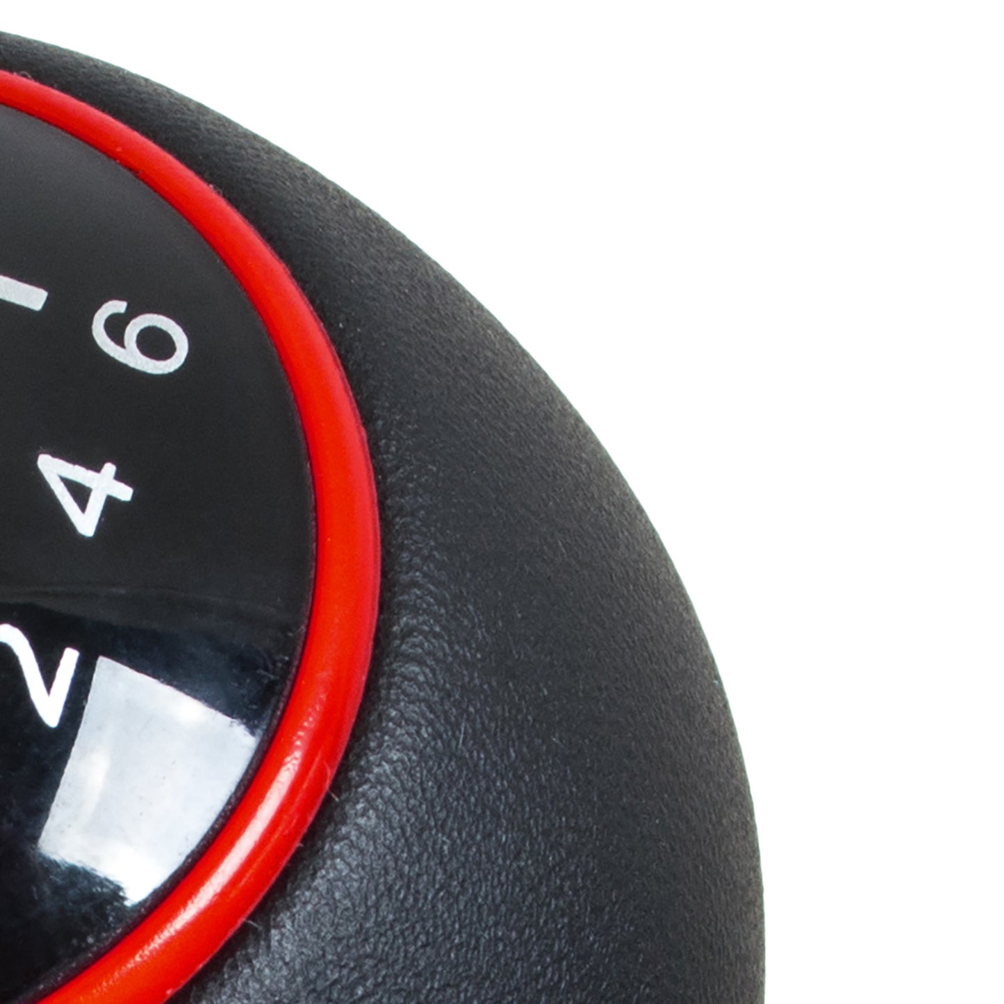 Audi Seat Skoda VW gear knob BLACK + RED RING + CHROME 6 SPEEDS