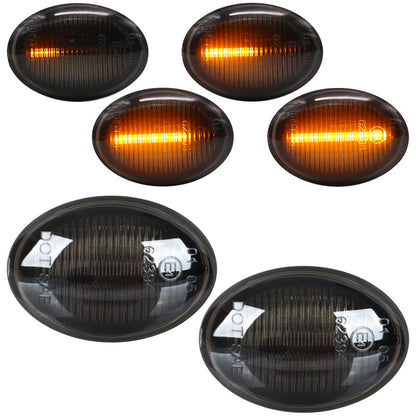Fiat 500 500C 500L 2007- LED SMOKED DYNAMIC side indicator 2 pcs. SET