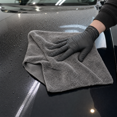 M MODECAR Double-sided towel with long and short pile 40x40cm 380gsm GREY