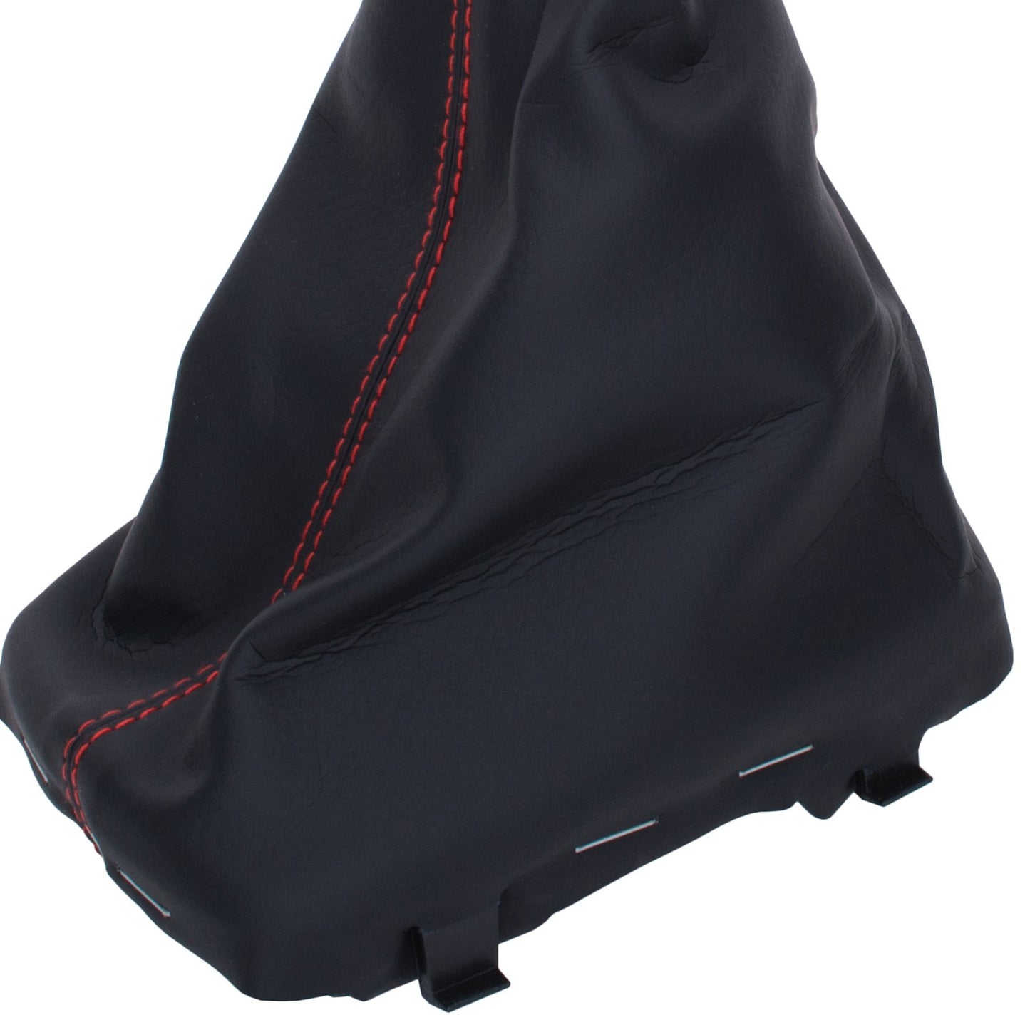 Audi A3 I 8L 96-03 BLACK gear knob + BLACK GAITER with RED STITCHING RED RING 5 GEARS REVERSE ON TOP