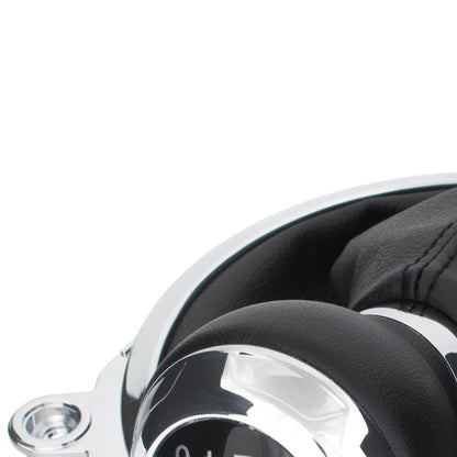 Audi TT 8J 06-14 BLACK / CHROME gear knob + BLACK GAITER WITH CHROME FRAME 6 SPEED