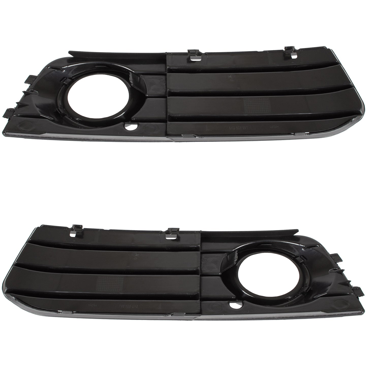 Audi A4 07-11 WITH FOG LIGHTS grille bumper 3 BARS BLACK FRAME left + right 2 pcs. SET