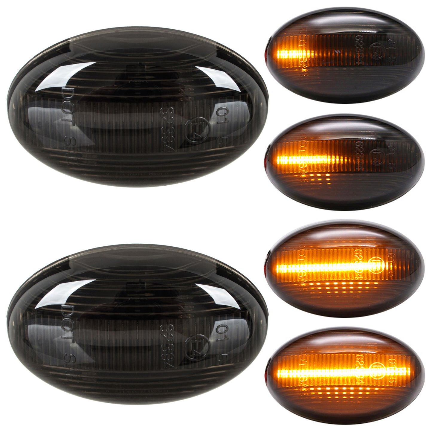 Smart Fortwo 450 98-07 LED Smoked Dynamic Side Indicator 2 pcs. Set