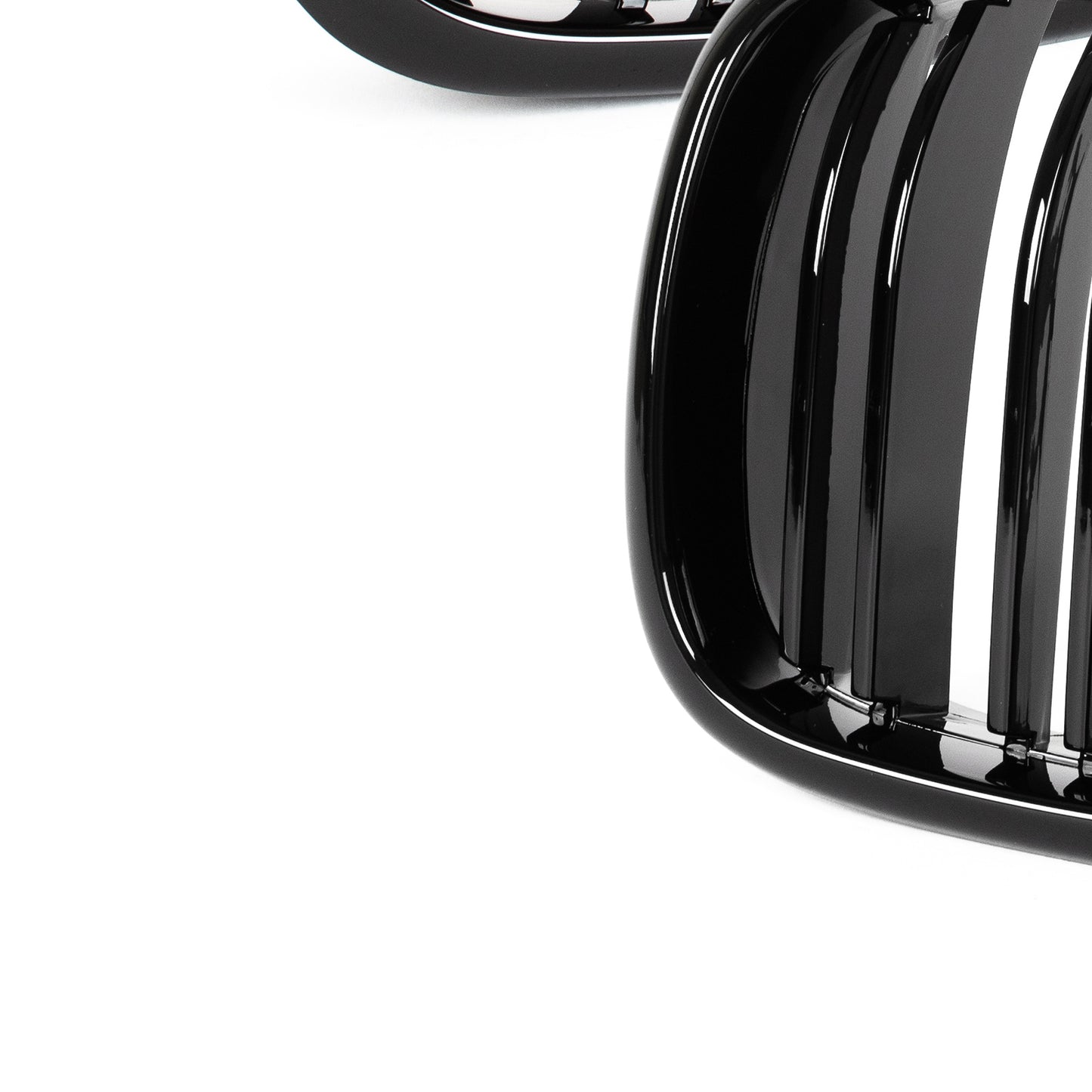 BMW 5 E39 95-03 SEDAN / ESTATE grilles (kidneys) left + right set BLACK GLOSSY DOUBLE BAR