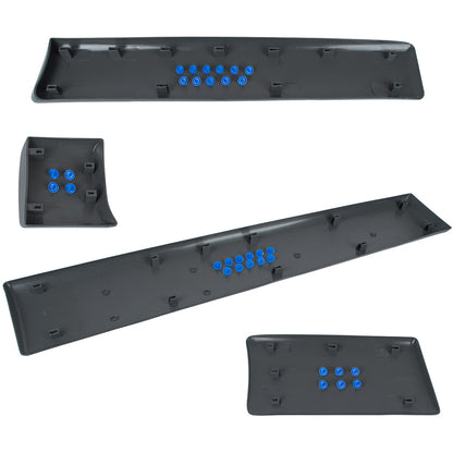 Renault Trafic II LONG 01-13 left front door trim + left side trim FOR THE PILLAR behind the door + LONG left side trim behind the pillar + left side trim IN FRONT OF THE REAR WHEEL 4 pcs. SET