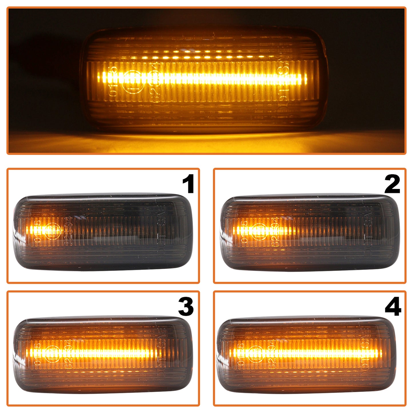 Audi A8 D2 94-02 Smoked Dynamic LED Side Indicators 2 pcs. Set