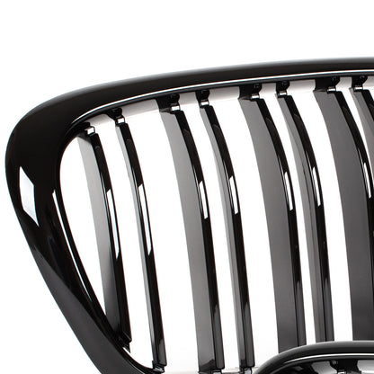 BMW 5 E39 95-03 SEDAN / ESTATE grilles (kidneys) left + right set BLACK GLOSSY DOUBLE BAR