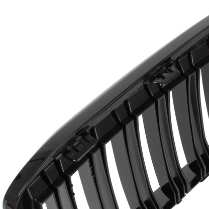 BMW X1 F48 15-19 Grille (Kidneys) Left + Right Set BLACK GLOSSY DOUBLE BAR