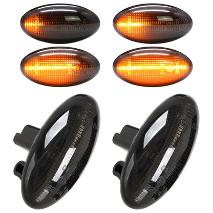 Citroen Berlingo C-Crosser C-Elysee C1 C2 C3 C4 C5 C6 Jumpy Spacetourer Xsara LED DYNAMIC SMOKED side indicators 2 pcs. SET