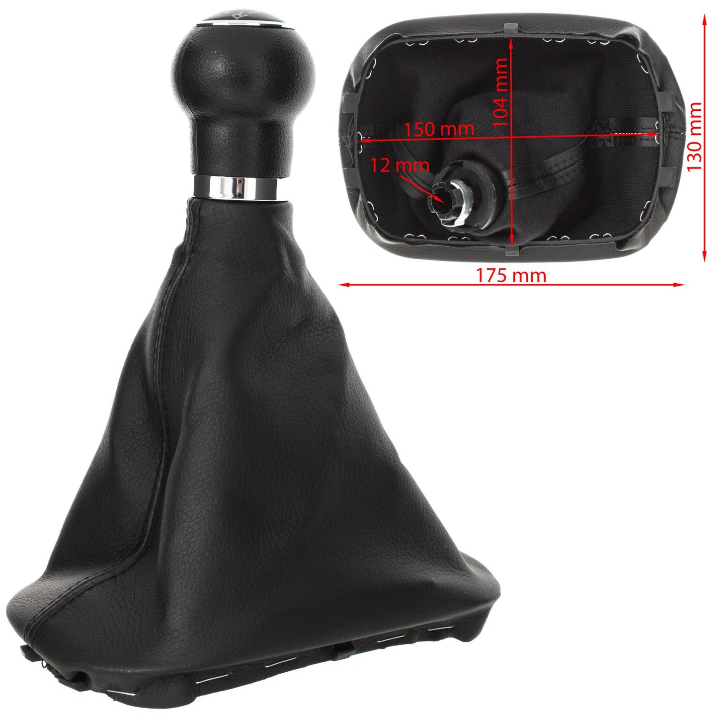 VW Passat B5 FL 00-05 BLACK gear knob + gaiter with frame 6 SPEEDS
